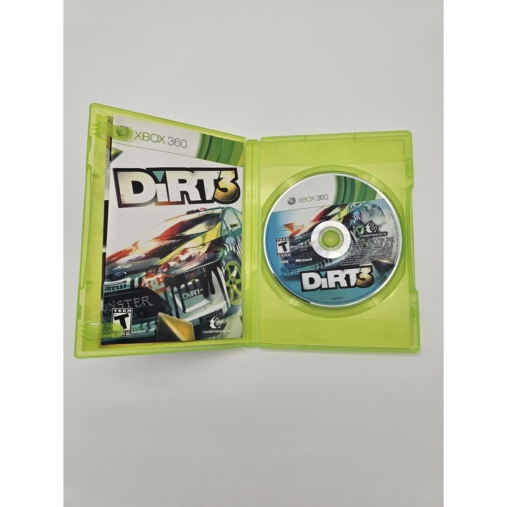 Dirt 3 (Microsoft Xbox 360, 2011) CIB Complete with Manual Racing Game